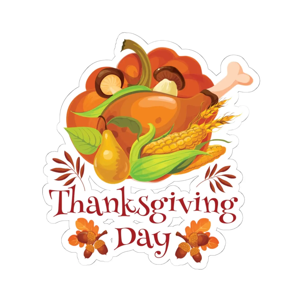 Kiss-Cut Stickers - Thanksgiving Day - Turkey 7