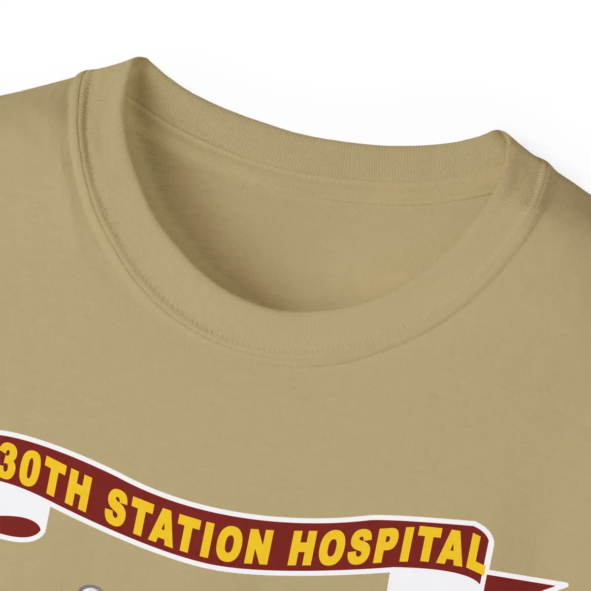 Unisex Ultra Cotton Tee - Army - 130Th Station Hospital - Ribbon - Dui - Army Medical Service Corps Branch X 300 14