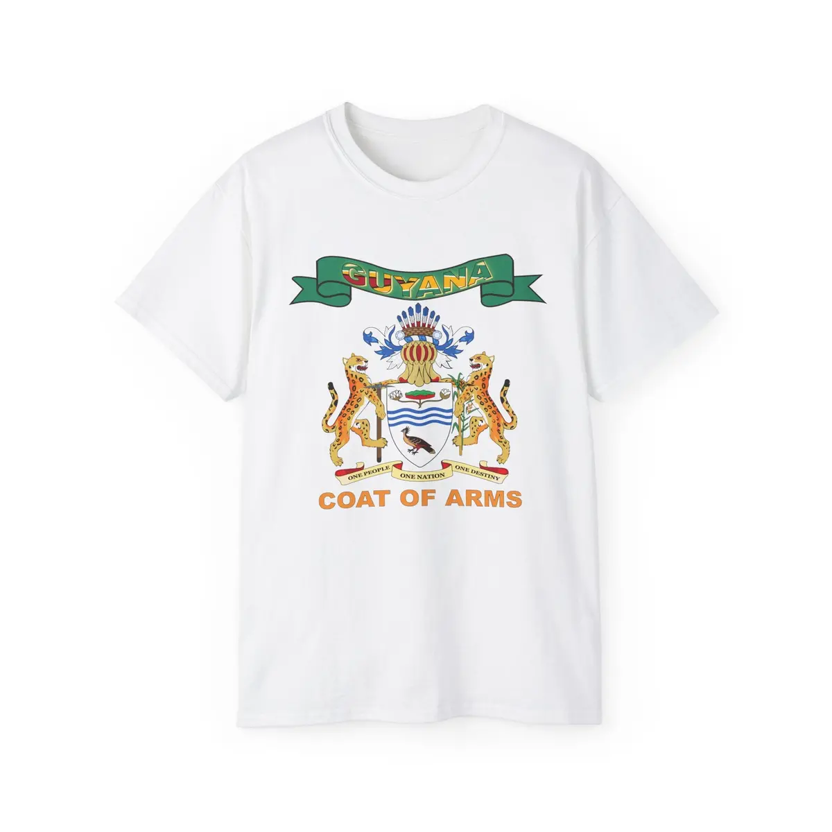 Unisex Ultra Cotton Tee - Coa - Coat Of Arms Of Guyana - Coat Of Arms X 300 3
