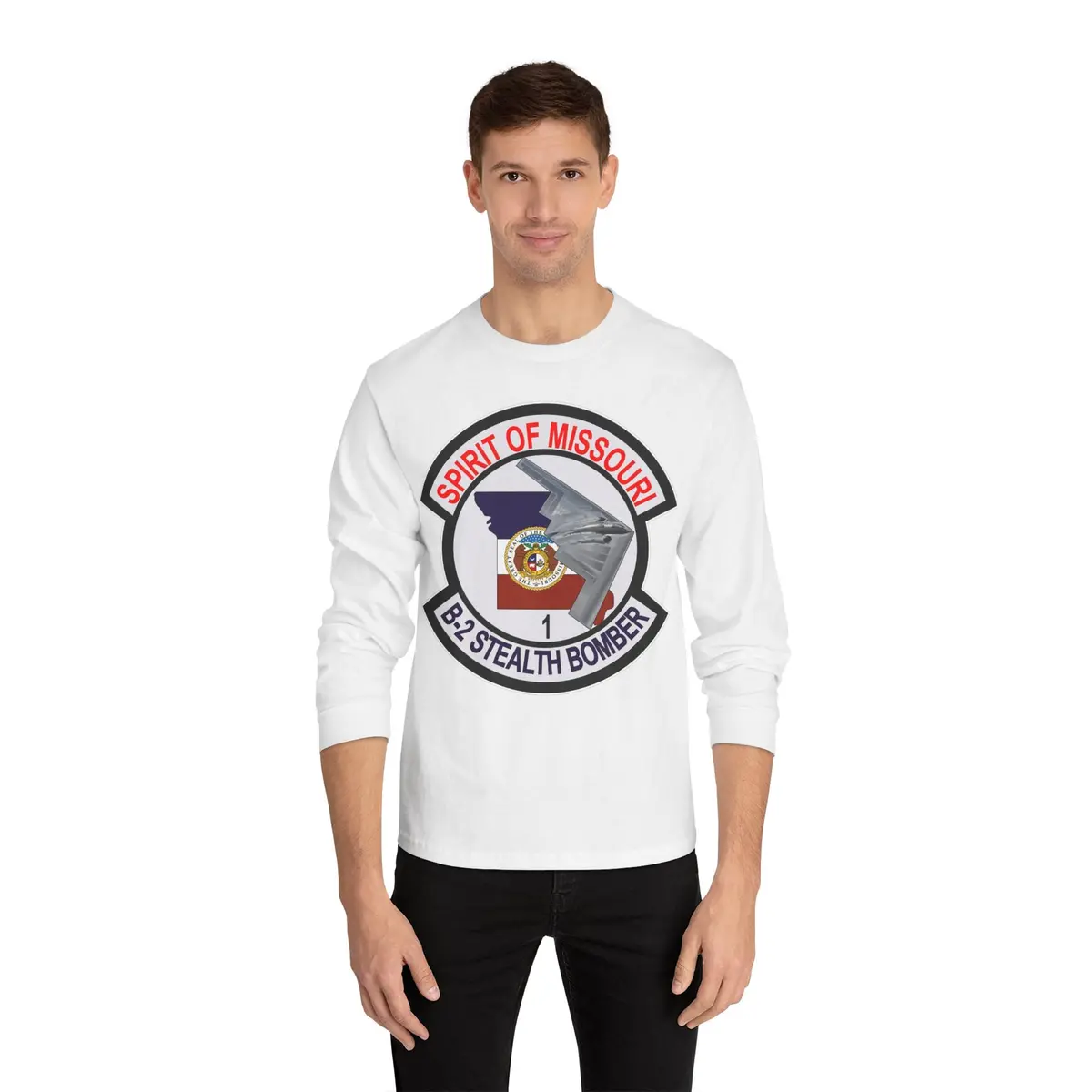 Unisex Classic Long Sleeve T-Shirt - Usaf - B2 - Spirit Of Missouri - Stealth Bomber Wo Txt 5