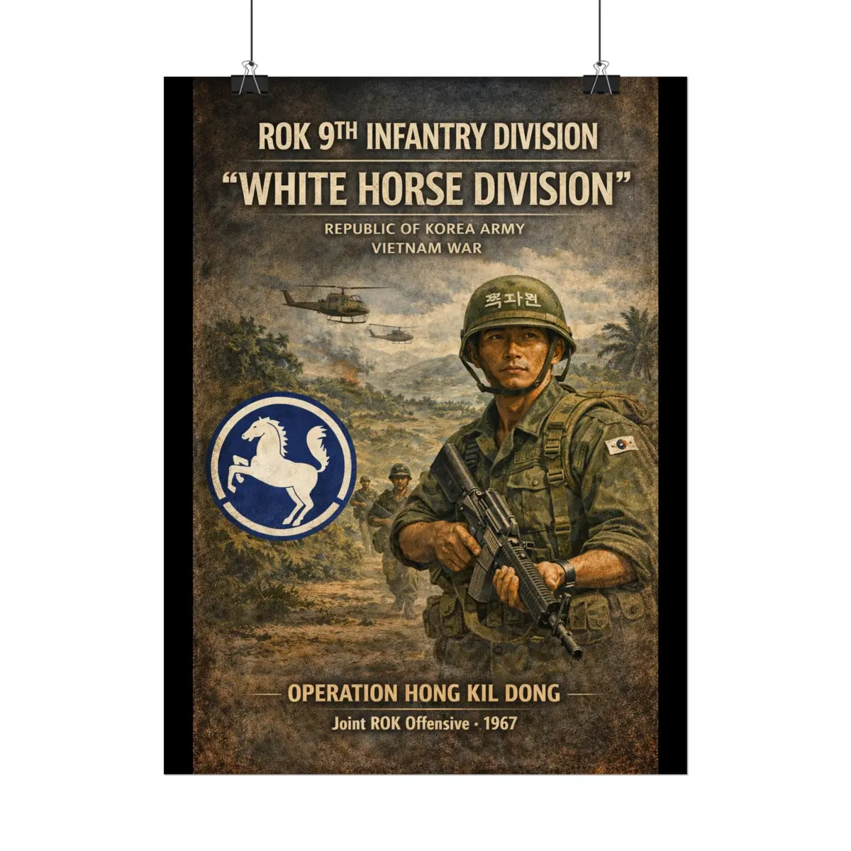 Posters - Korea  - 9Th Division - White Horse Division - Korea In Vietnam 7