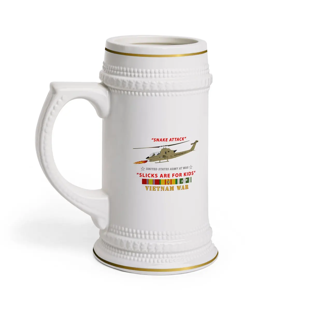 Vintage Vietnam War Beer Stein Mug, Unique Gift For Veterans, Military Collectible, Beverage Stein, Retro Style Drinkware 1