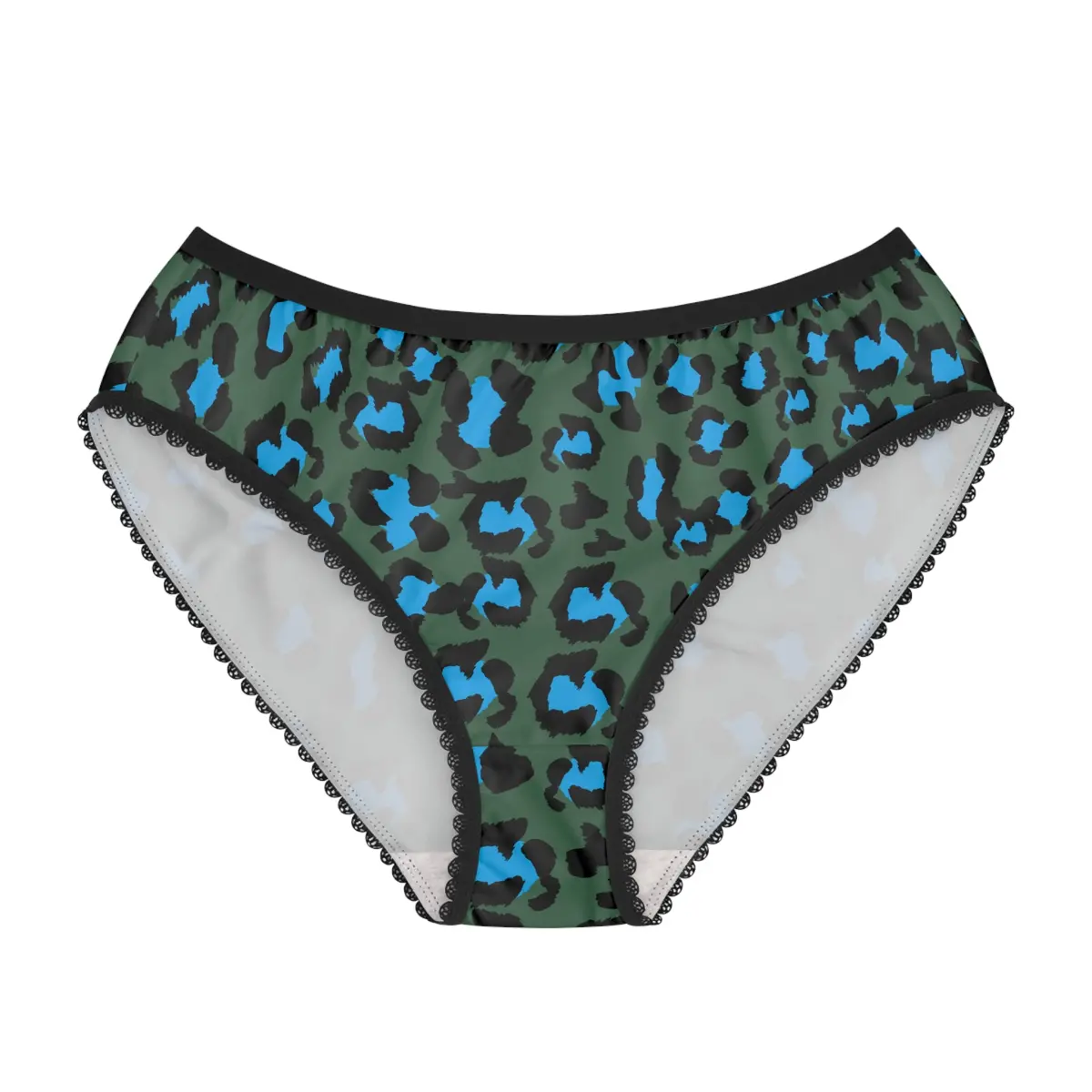 Women's Briefs - Leopard Camouflage - Green-Blue 1