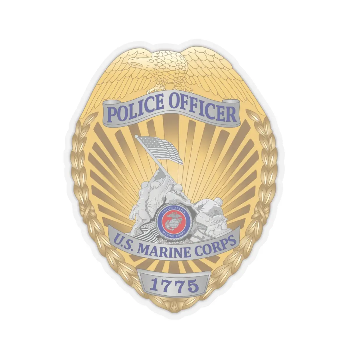 Kiss-Cut Stickers - Usmc - Police Officer - U.S. Marine Corps 1775 X 300 6
