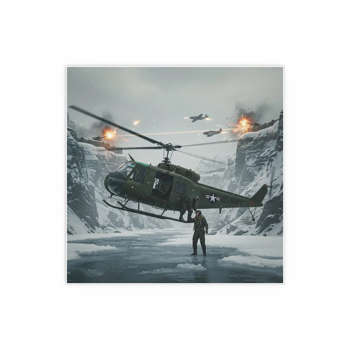 Indoor And Outdoor Silk Posters - Rescue Mission From Majon-Ni And Samdong-Ni Attack - Korean War 6
