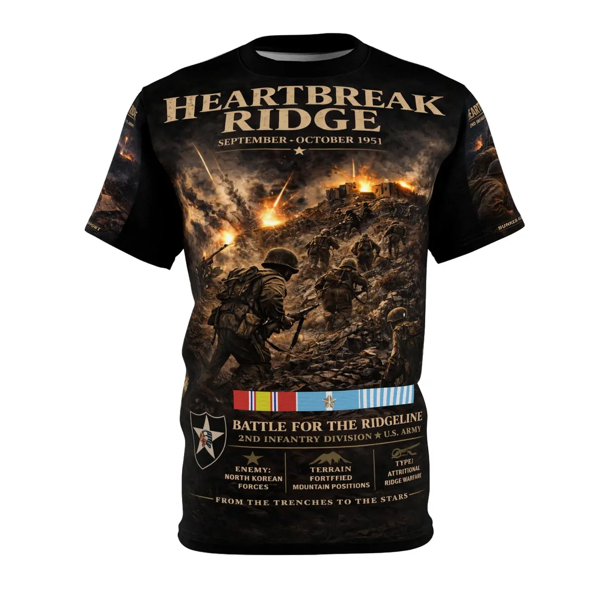 2Nd Infantry Division "Heartbreak Ridge" Tribute Tee — Korean War (Sep–Oct 1951) 1