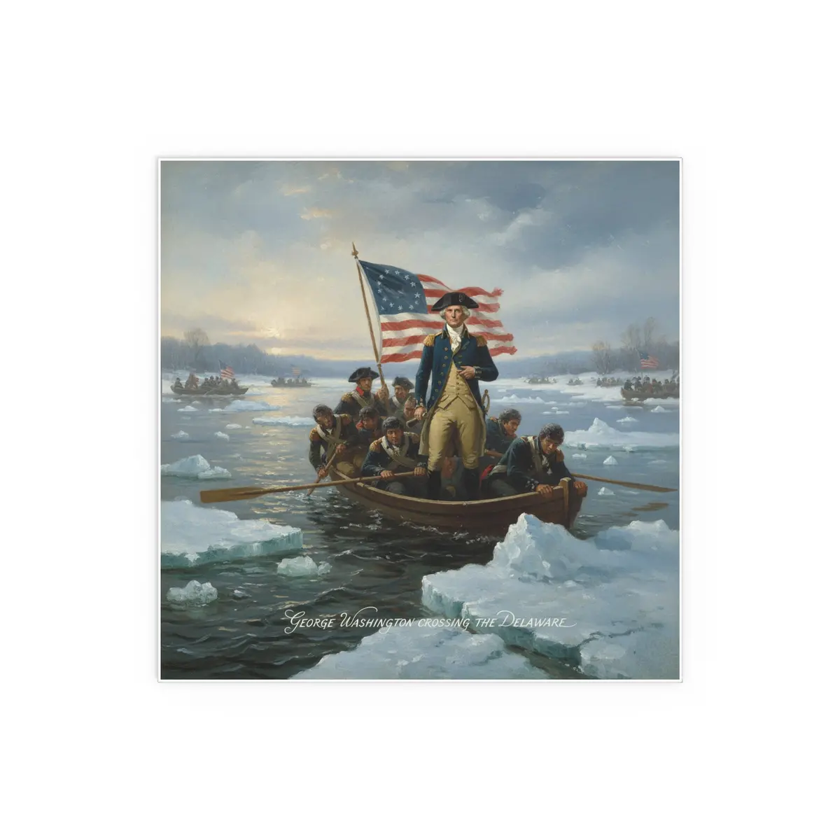 Indoor And Outdoor Silk Posters - Washington Crossing The Delaware Duing The Revolutionary War 6
