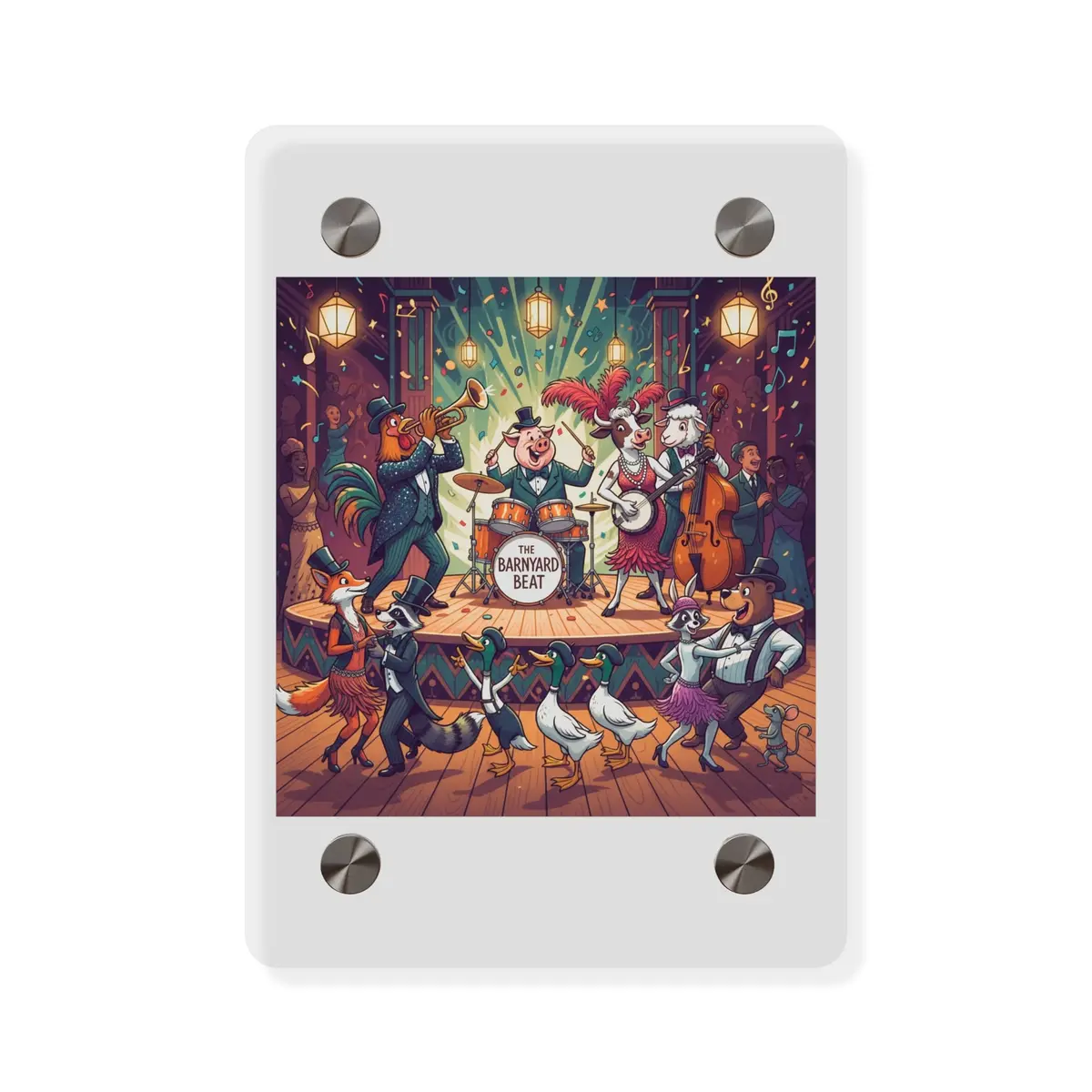 Acrylic Wall Art Panel - Farm Band Dance 5