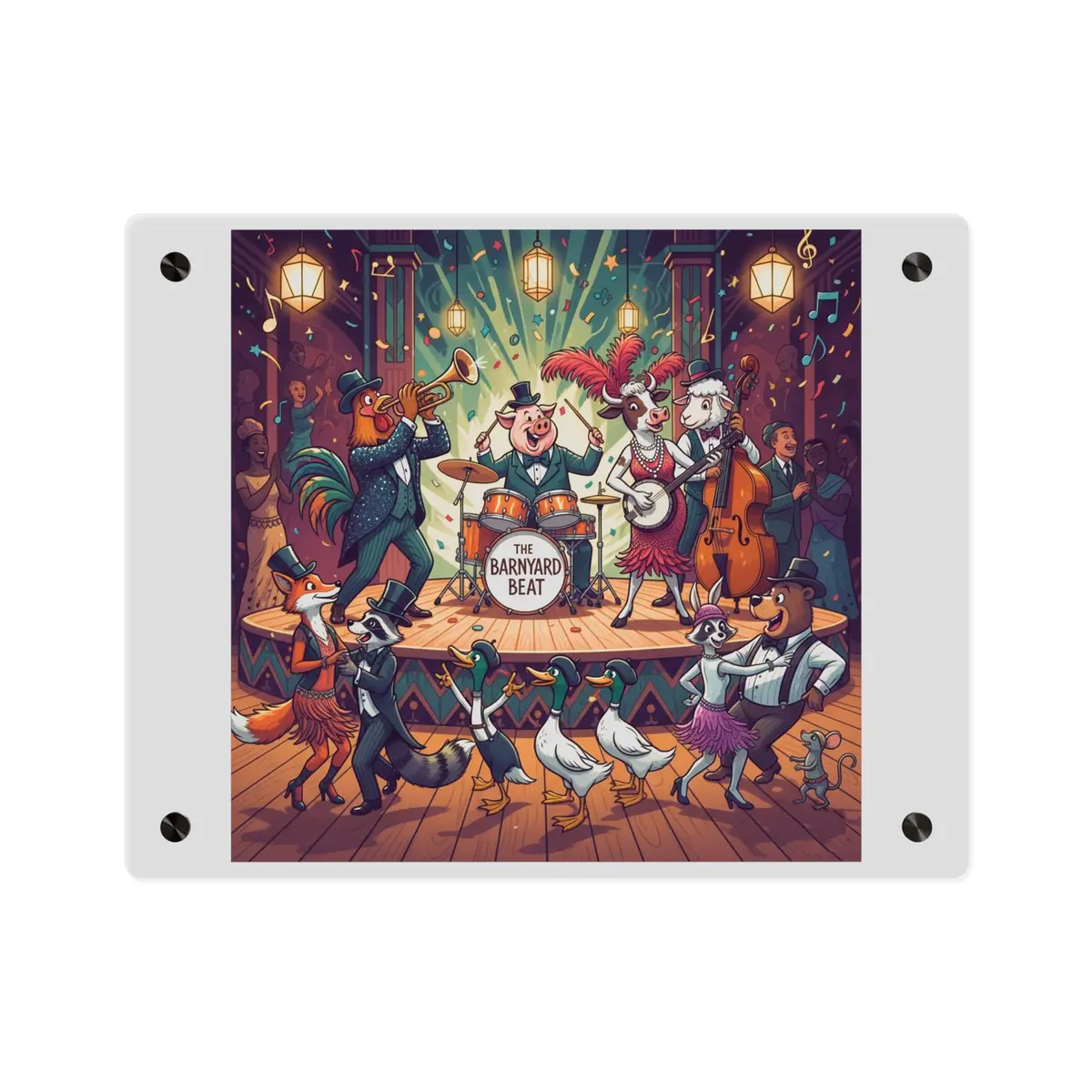 Acrylic Wall Art Panel - Farm Band Dance 3