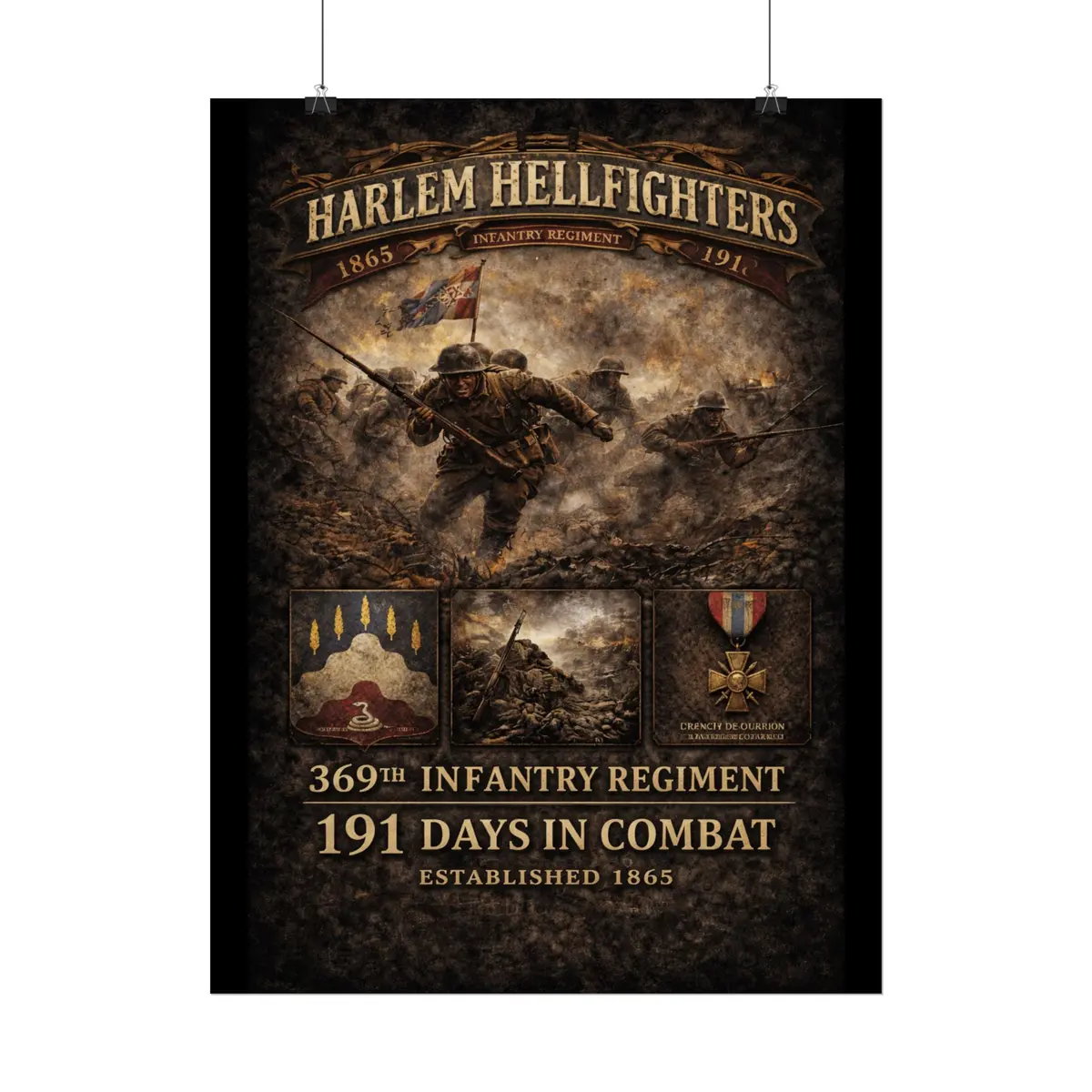 Rolled Posters - 369Th Infantry Regiment - Assault Across No Man's Land - Wwi - Poster 1 16