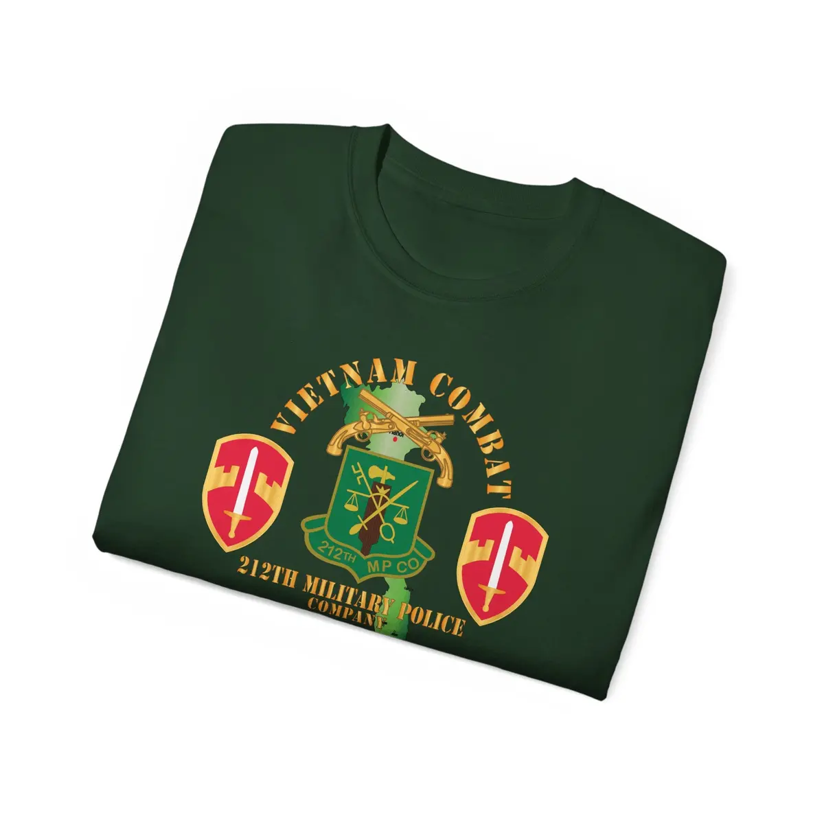 Unisex Ultra Cotton Tee - Army - Vietnam Combat Veteran W 212Th Military Police Company - Macv Ssi - Vn Svc X 300 34