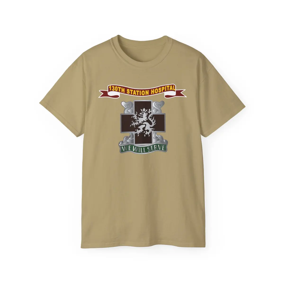 Unisex Ultra Cotton Tee - Army - 130Th Station Hospital - Ribbon - Dui X 300 3