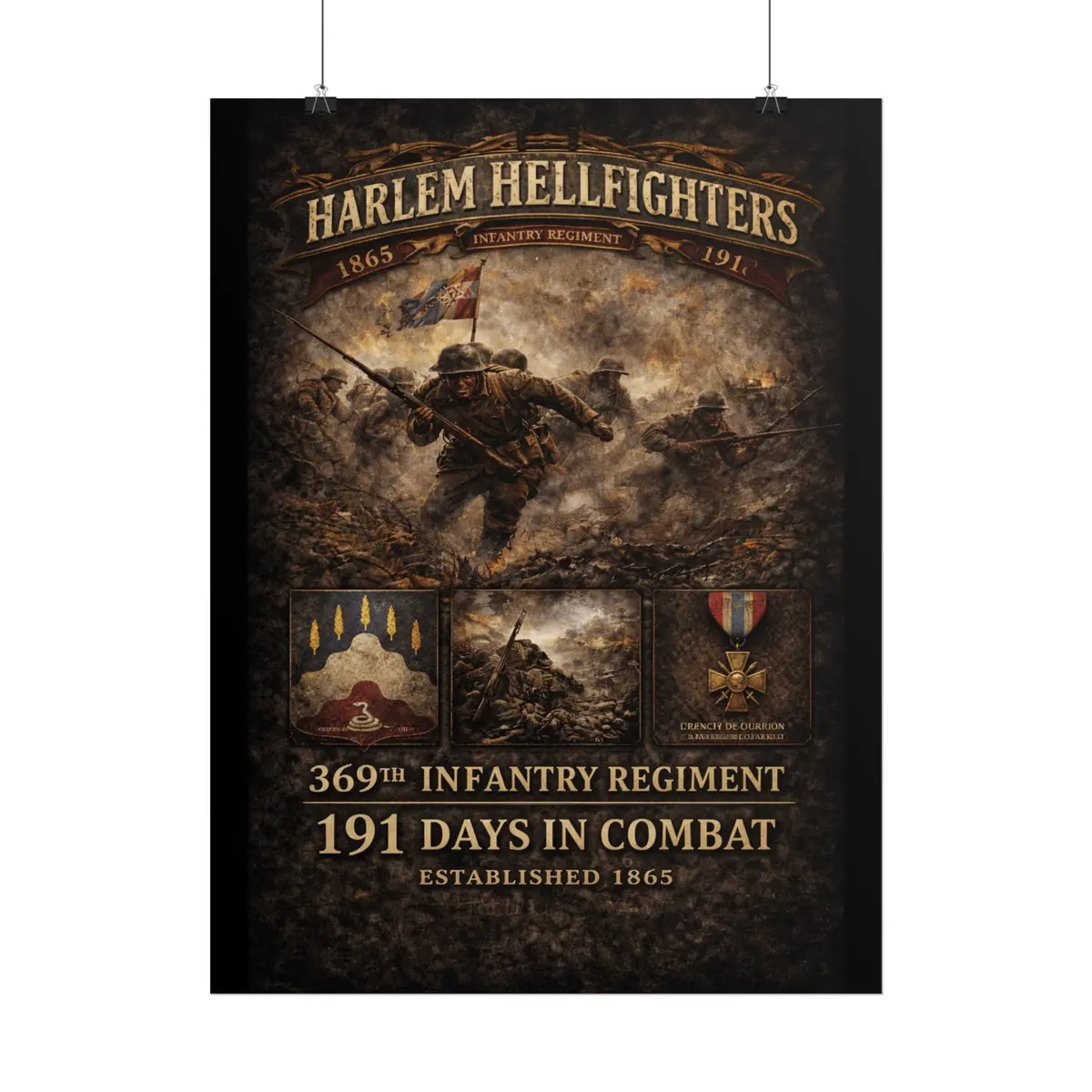 Rolled Posters - 369Th Infantry Regiment - Assault Across No Man's Land - Wwi - Poster 1 13