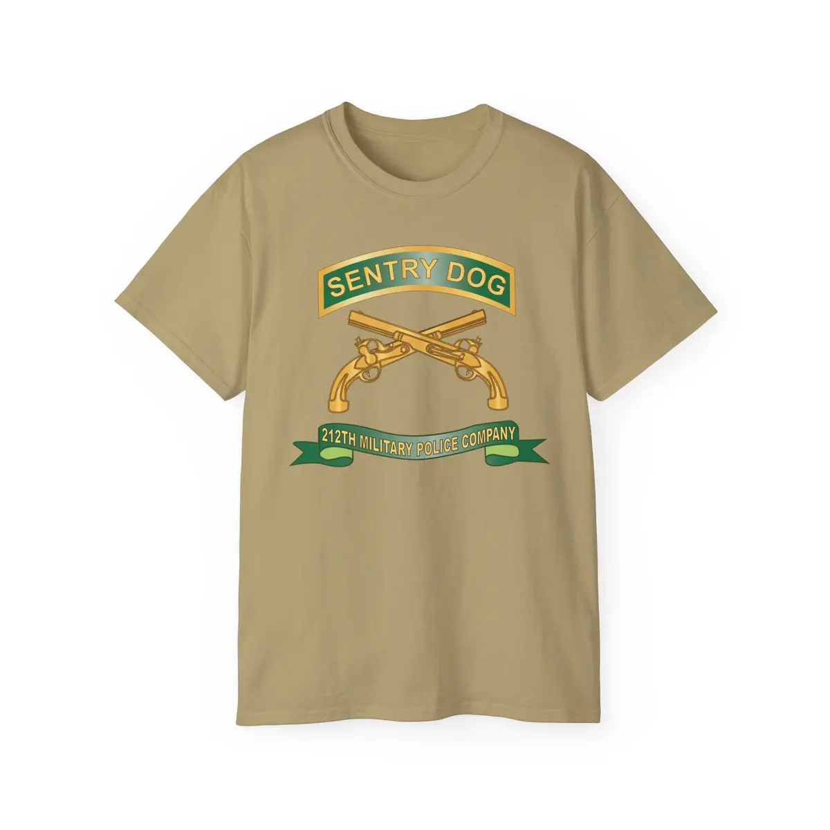 Unisex Ultra Cotton Tee - Army - Sentry Dog - 212Th Military Police Company W Br - Ribbon X 300 8