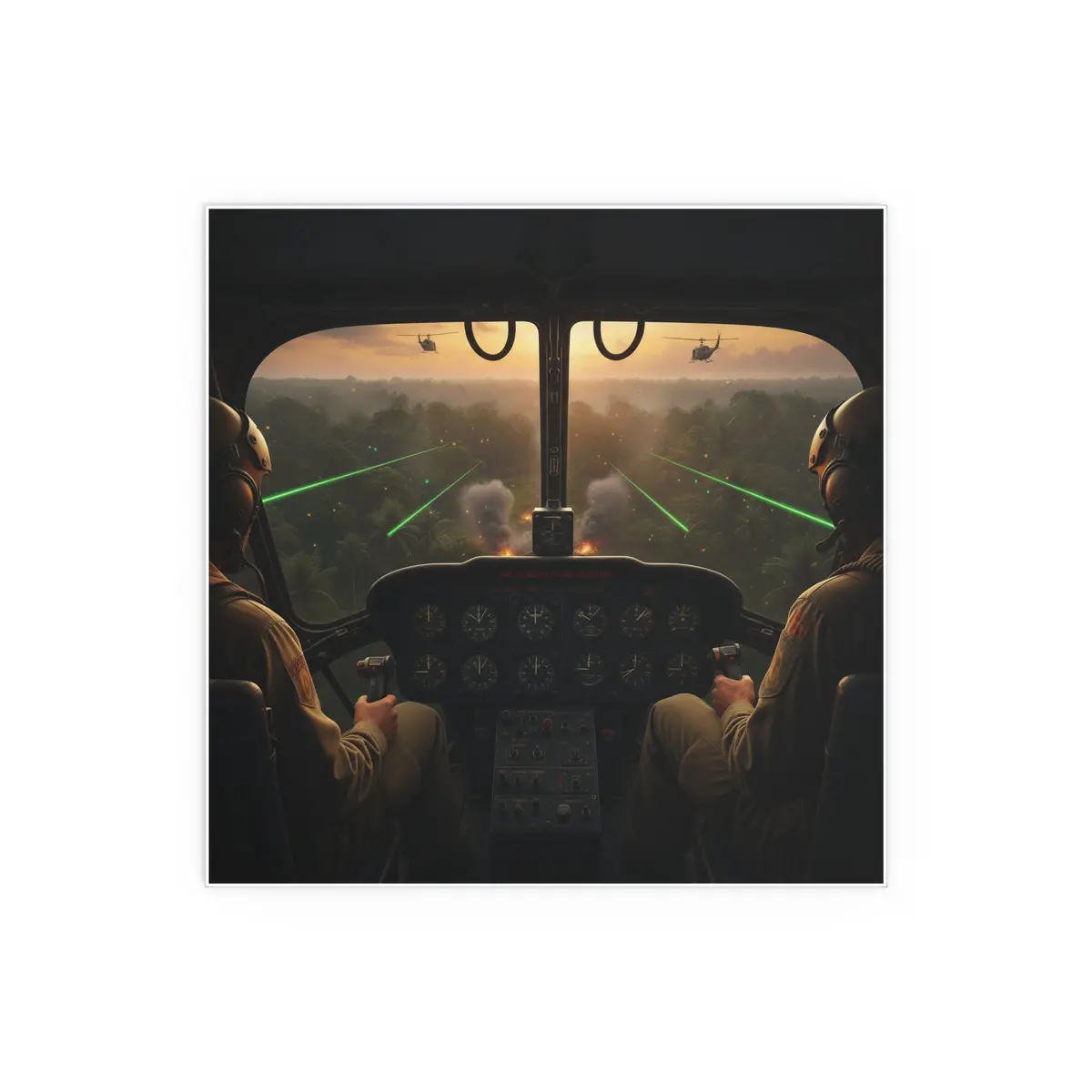 Indoor And Outdoor Silk Posters - Pilots View Hot Lz - Vietnam 6