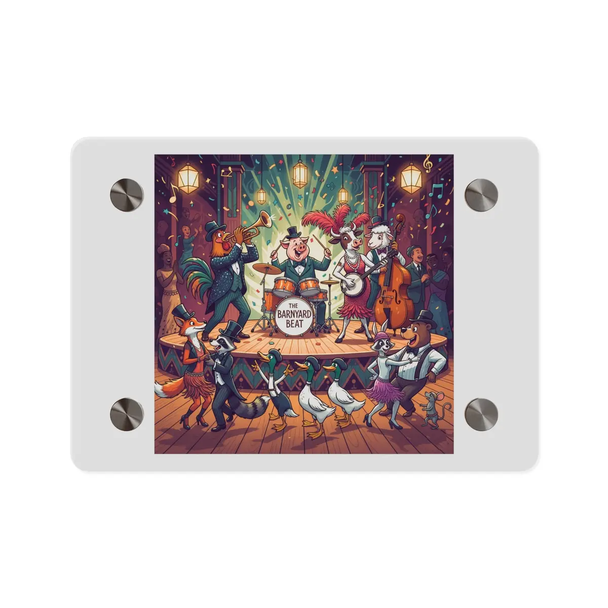 Acrylic Wall Art Panel - Farm Band Dance 1