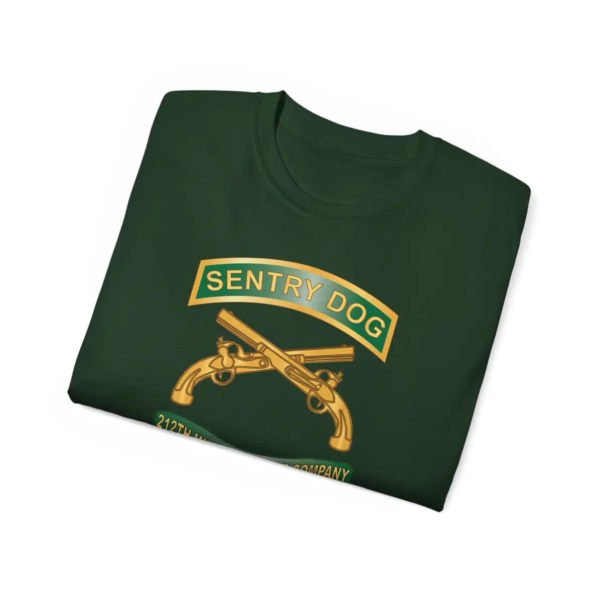 Unisex Ultra Cotton Tee - Army - Sentry Dog - 212Th Military Police Company W Br - Ribbon Vietnam War Veteran W Vn Svc X 300 34