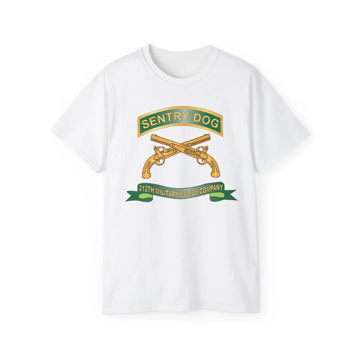 Unisex Ultra Cotton Tee - Army - Sentry Dog - 212Th Military Police Company W Br - Ribbon X 300 9