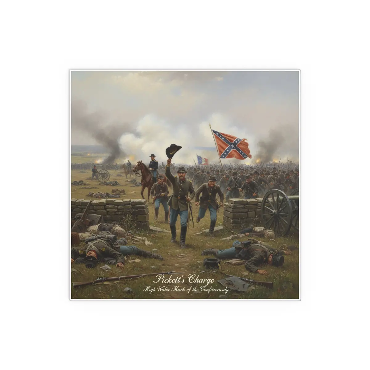 Indoor And Outdoor Silk Posters - Picketts Charge With Hat 6