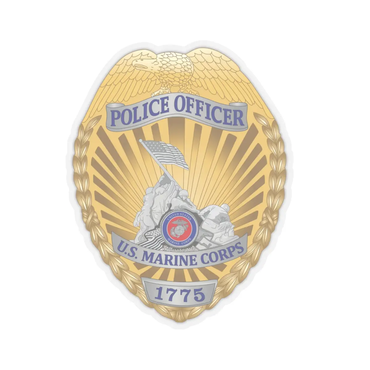 Kiss-Cut Stickers - Usmc - Police Officer - U.S. Marine Corps 1775 X 300 4