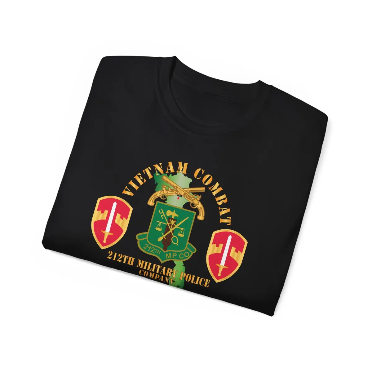 Unisex Ultra Cotton Tee - Army - Vietnam Combat Veteran W 212Th Military Police Company - Macv Ssi - Vn Svc X 300 16