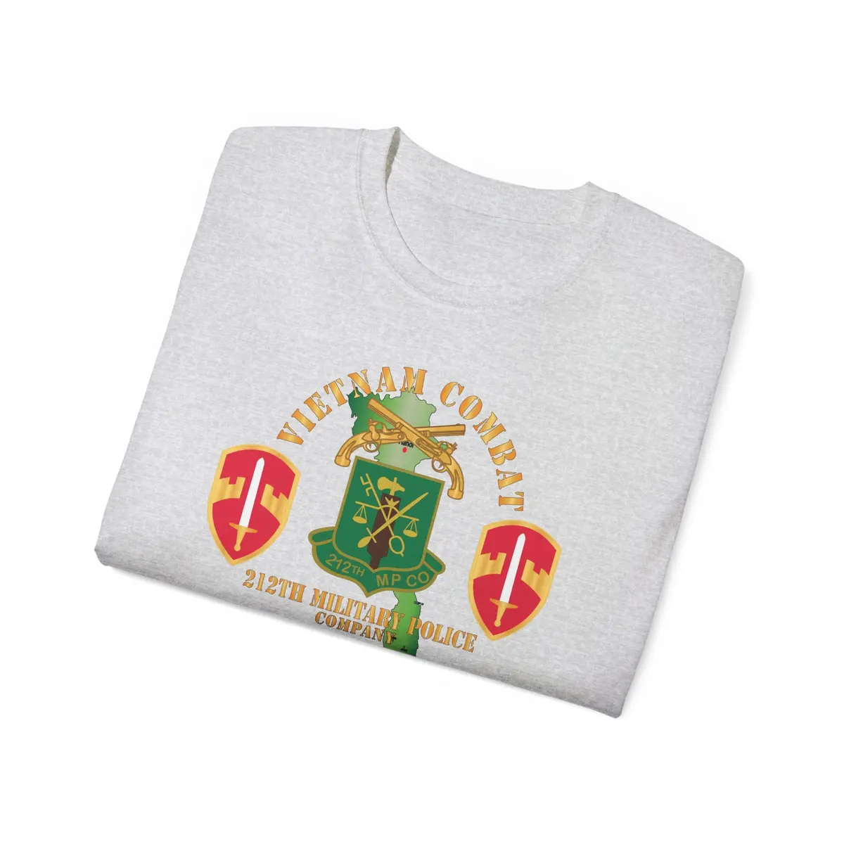Unisex Ultra Cotton Tee - Army - Vietnam Combat Veteran W 212Th Military Police Company - Macv Ssi - Vn Svc X 300 22