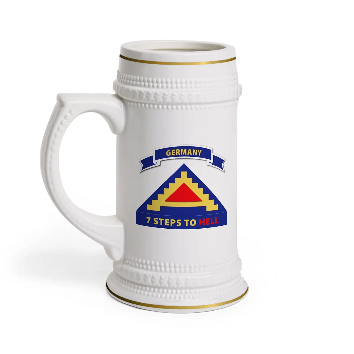 Stein Mug - Army - 7Th United States Army W 7 Steps Hell W Scroll 1
