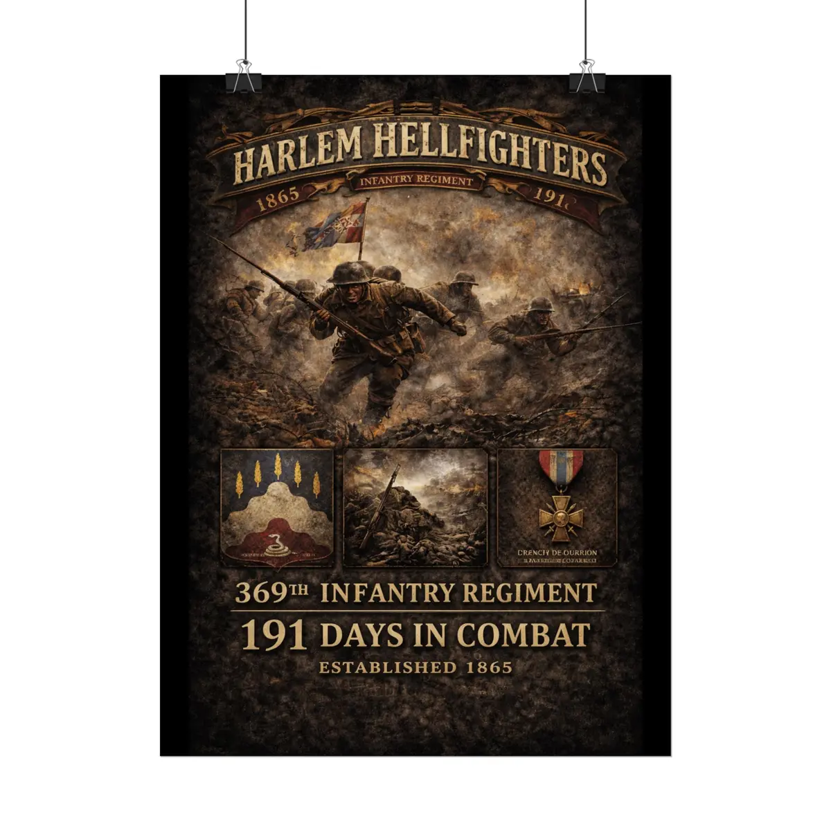 Rolled Posters - 369Th Infantry Regiment - Assault Across No Man's Land - Wwi - Poster 1 7