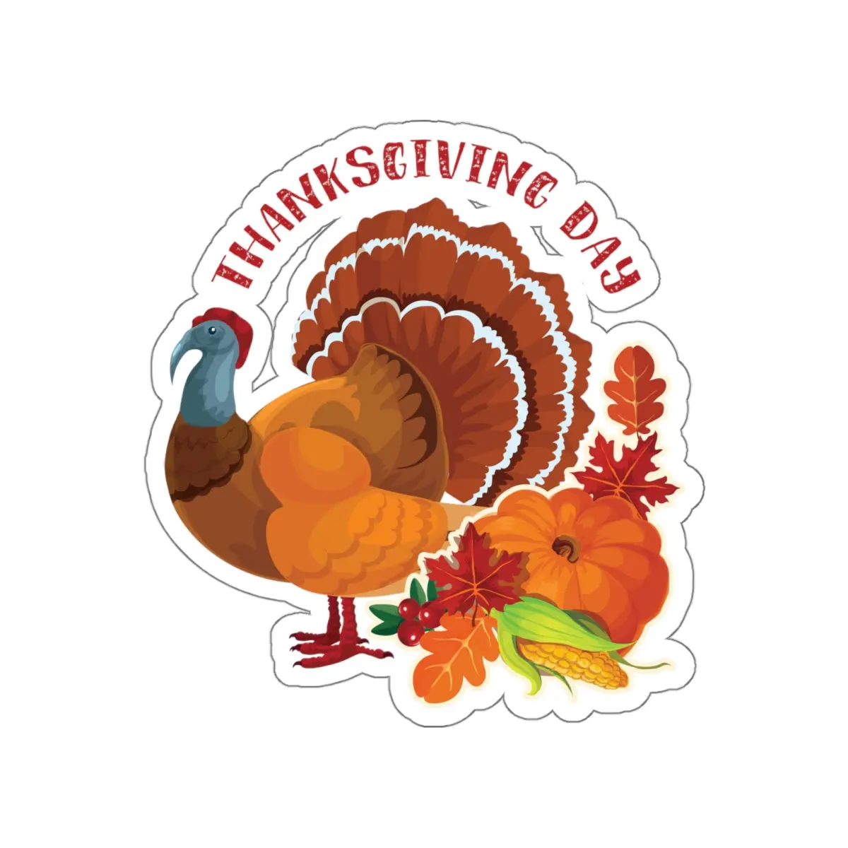 Die-Cut Stickers - Thanksgiving - Happy Turkey Day 4
