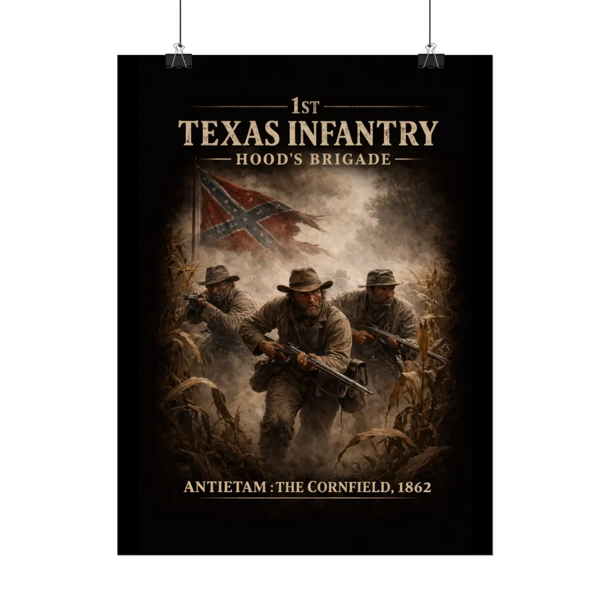 Rolled Posters - 1St Charge Through The Cornfield, 1862 - Shirt Front 7