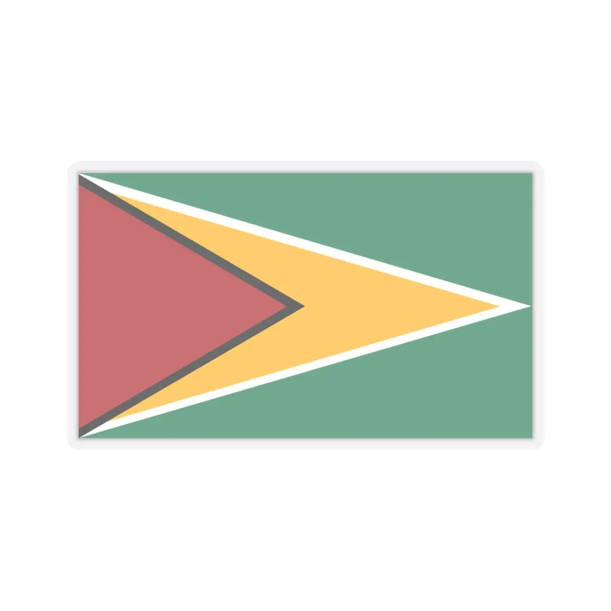 Kiss-Cut Stickers - Flag - Republic Of Guyana Wo Txt X 300 6