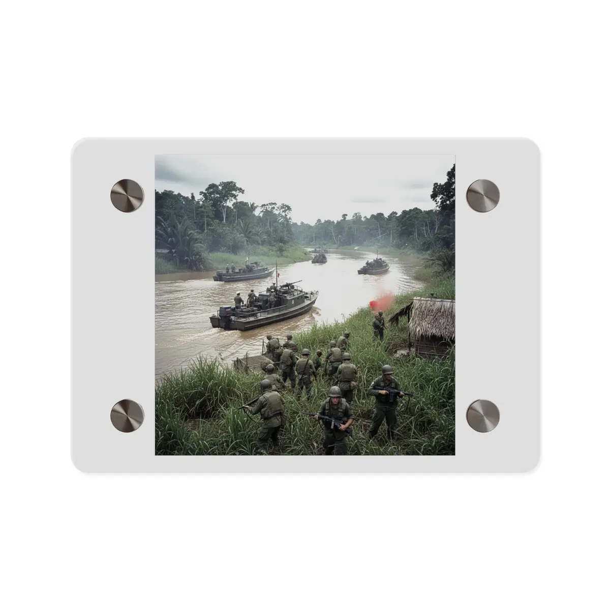 Acrylic Wall Art Panel - Mrf - 9Th Infantry In The Mekong - Vietnam 1