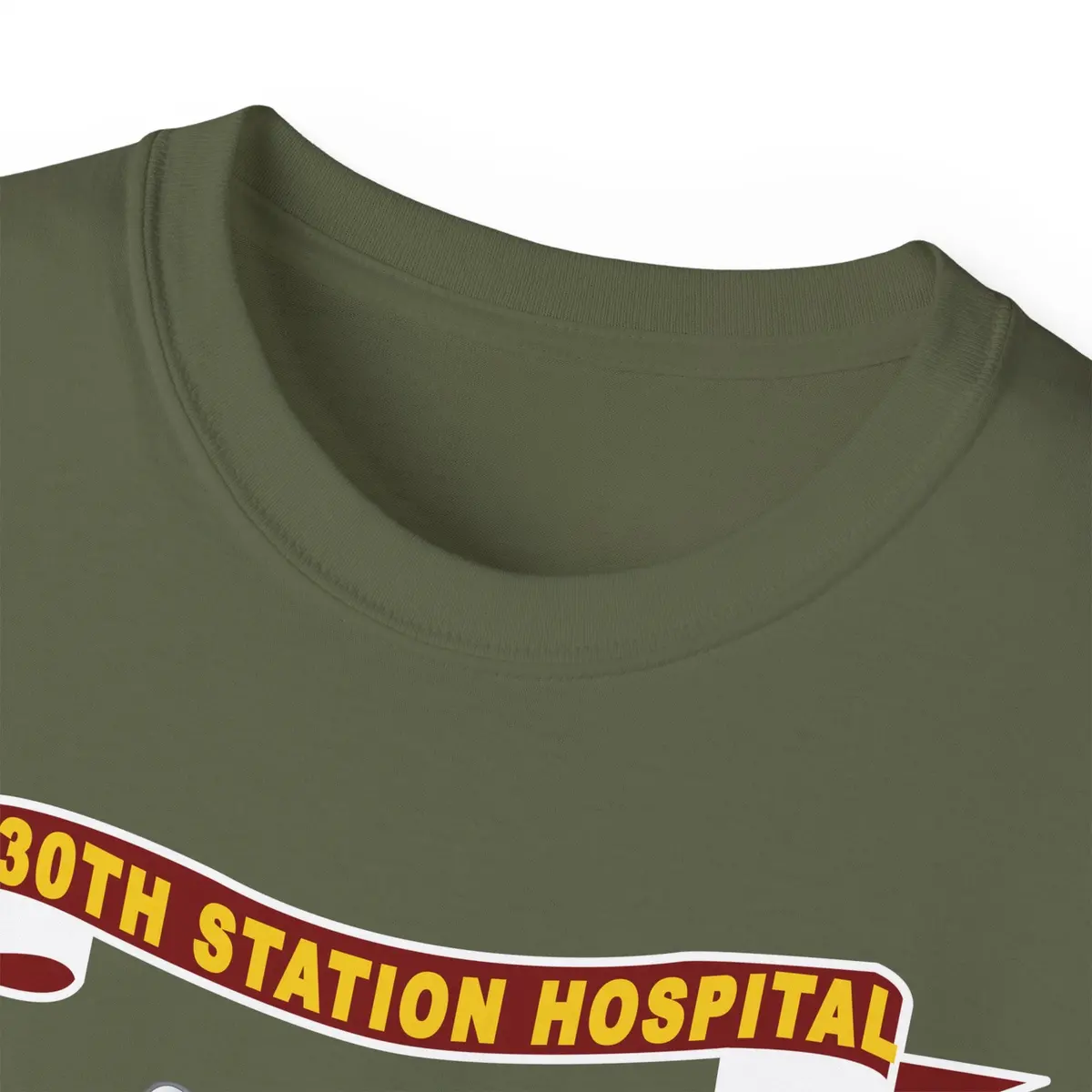 Unisex Ultra Cotton Tee - Army - 130Th Station Hospital - Ribbon - Dui - Army Medical Corps Branch X 300 17