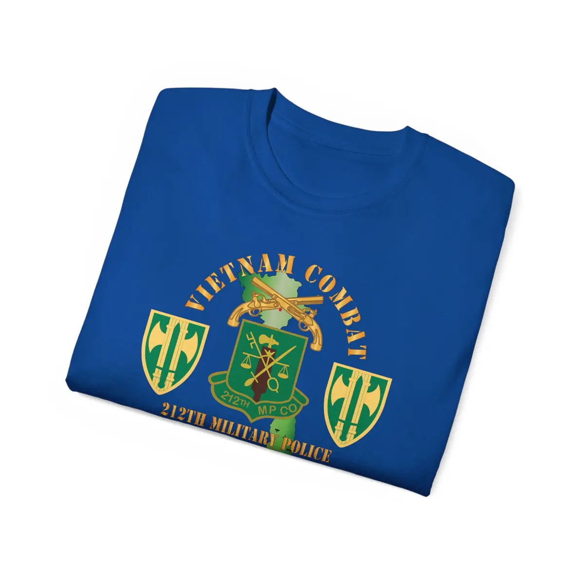 Unisex Ultra Cotton Tee - Army - Vietnam Combat Veteran W 212Th Military Police Company - 18Th Mp Bde Ssi - Vn Svc X 300 46