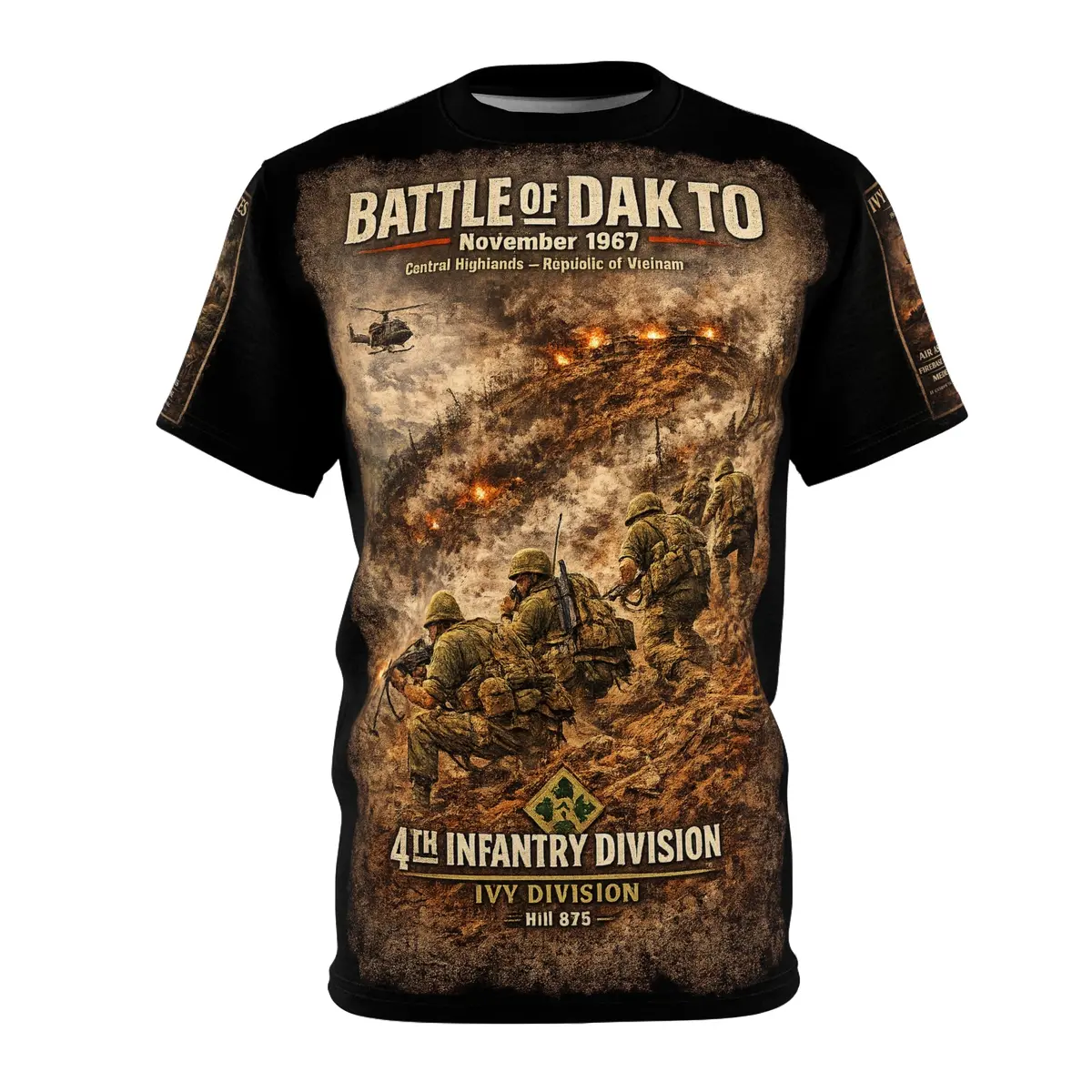 4Th Infantry Division Vietnam Tribute Tee — Battle Of Dak To (Nov 1967) 1