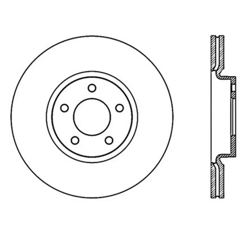Stoptech Power Slot Slotted Rotor – Right Front For 2007–2009 Mazdaspeed3 1