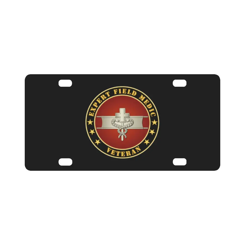 Army - Expert Field Medic Veteran Classic License Plate 1
