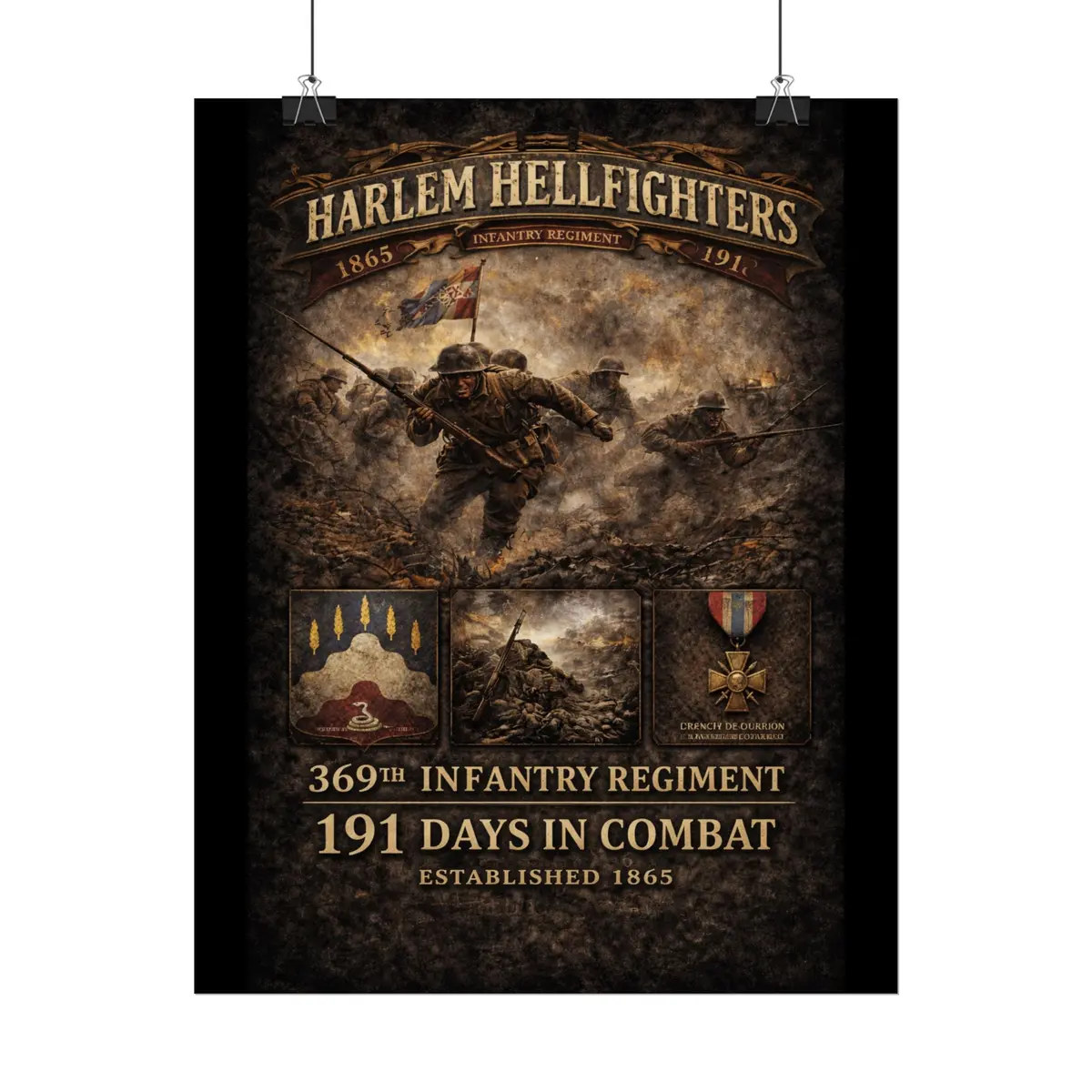 Rolled Posters - 369Th Infantry Regiment - Assault Across No Man's Land - Wwi - Poster 1 14