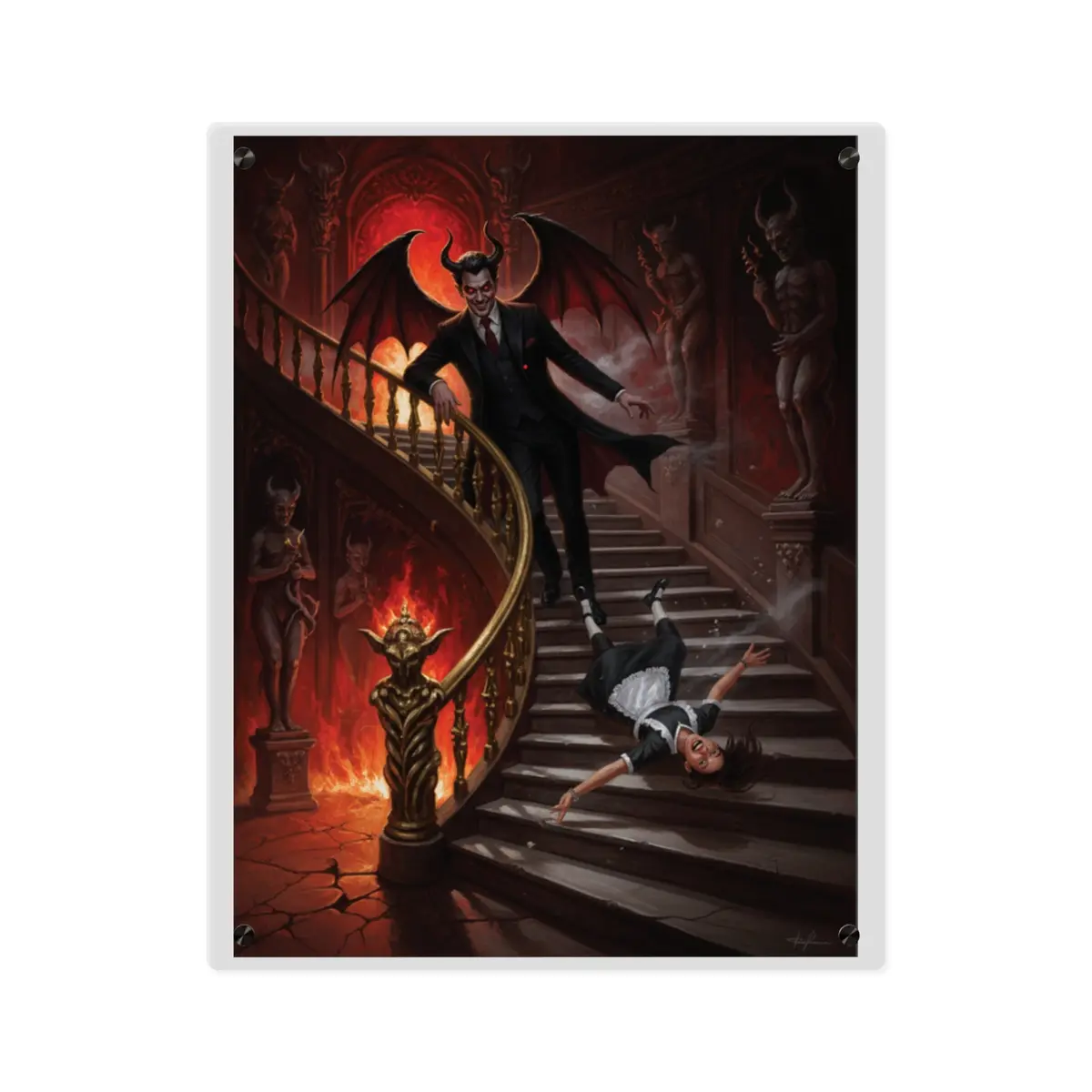 Acrylic Wall Art Panel - Devil And Maid 8