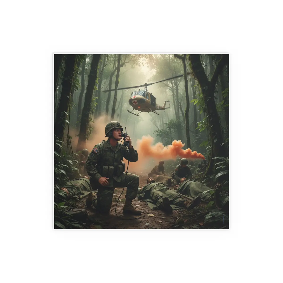 Indoor And Outdoor Silk Posters - Medevac Request - Vietnam 6