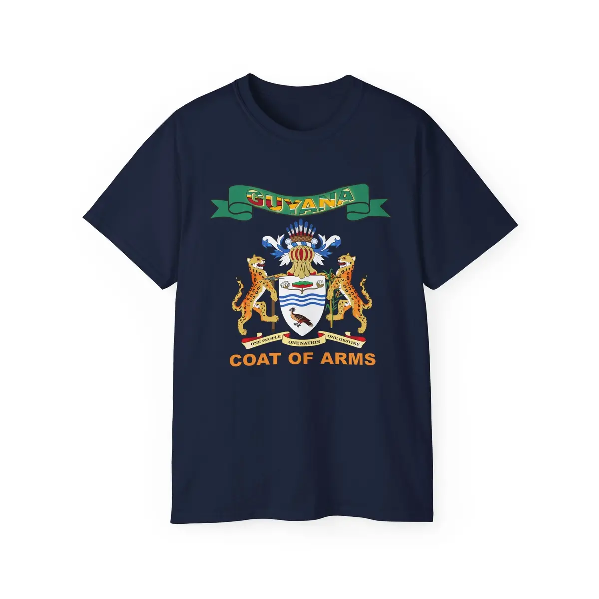 Unisex Ultra Cotton Tee - Coa - Coat Of Arms Of Guyana - Coat Of Arms X 300 5