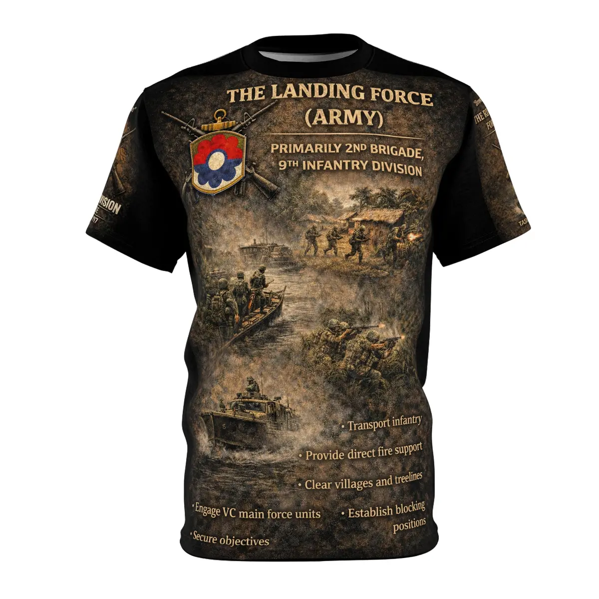 9Th Infantry Division Vietnam Tribute All-Over Print Tee 1