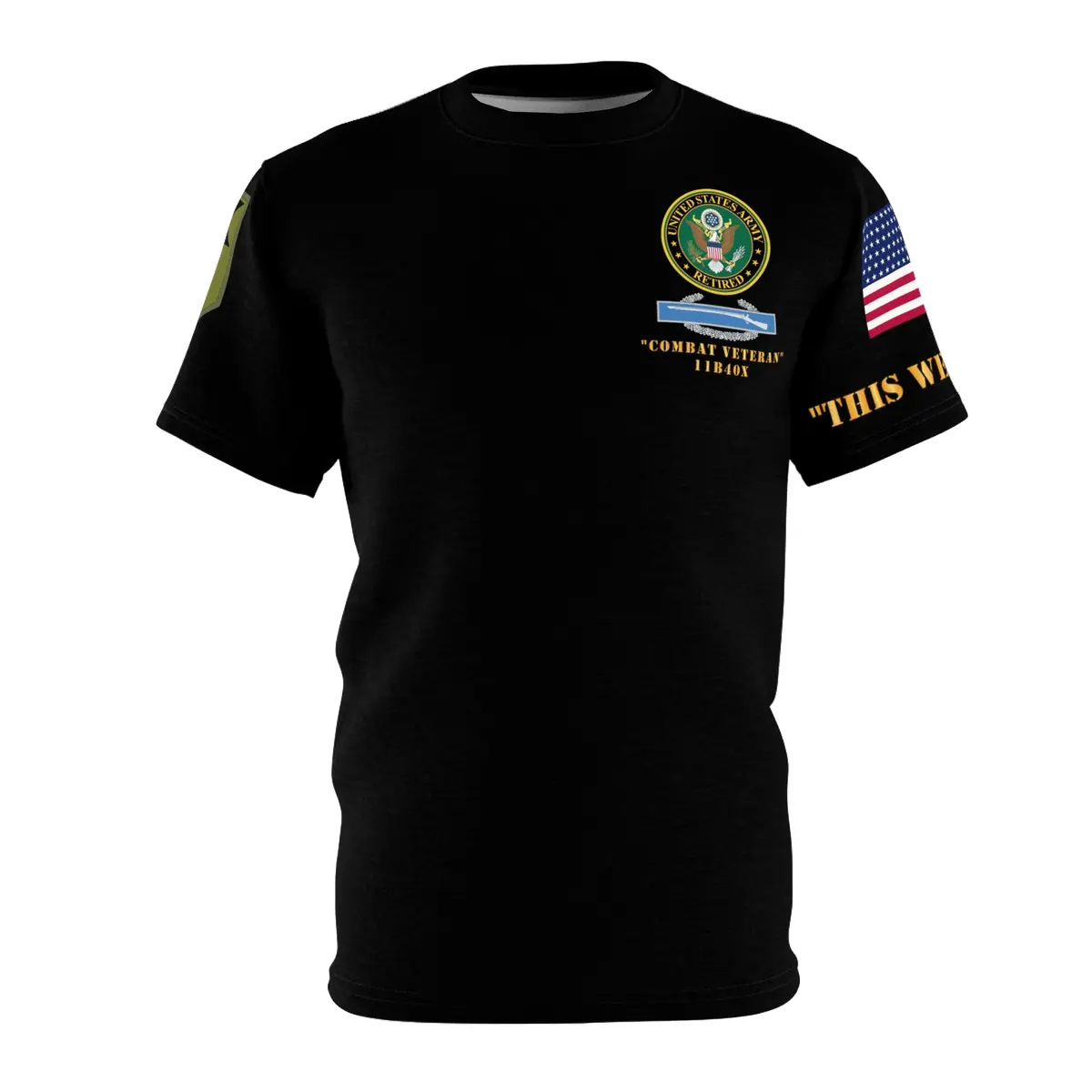 Unisex All Over Print (Aop) - Combat Veteran - 11B40x - Retired Army With Multi Units 1