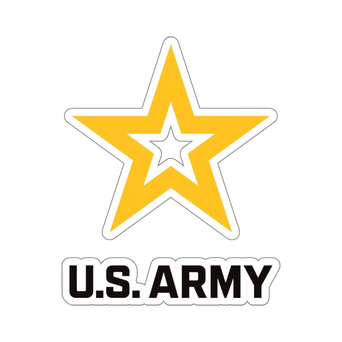 Kiss-Cut Stickers - Army Star W Us Army 7