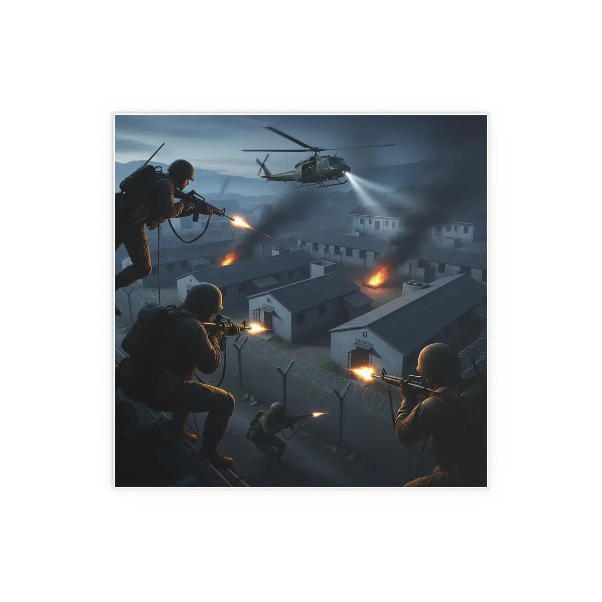 Indoor And Outdoor Silk Posters - Son Tay Rescue During The Vietnam War 6