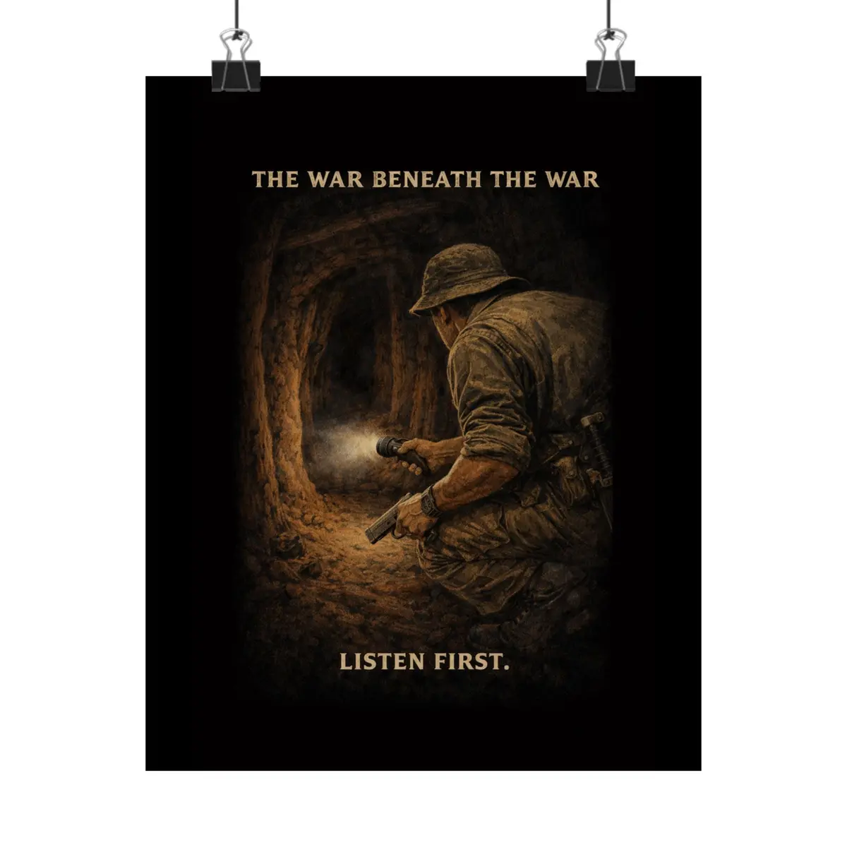 Matte Poster - Into The Darkness Of Cu Chi - The War Beneath The War - Back 1