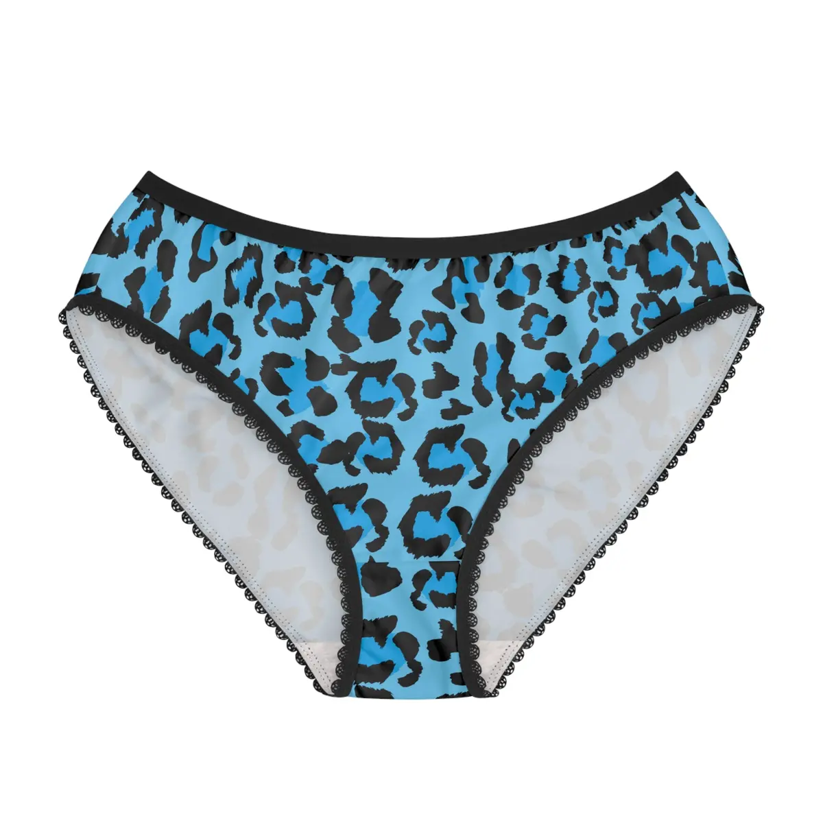 Women's Briefs - Leopard Camouflage - Light Blue-Blue 1