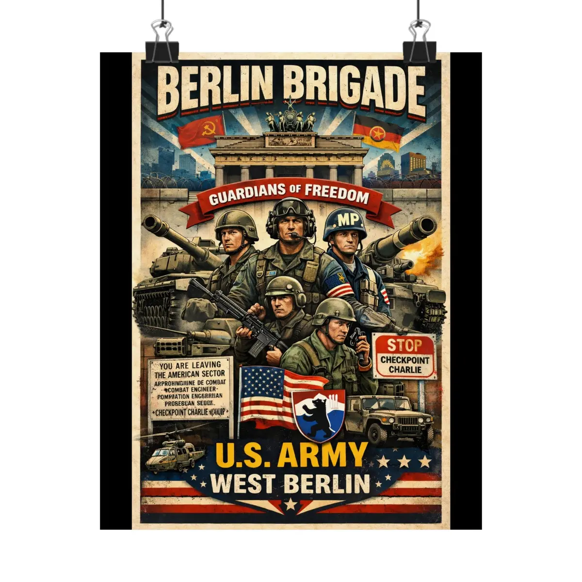 Matte Poster - Berlin Brigade Propaganda 1