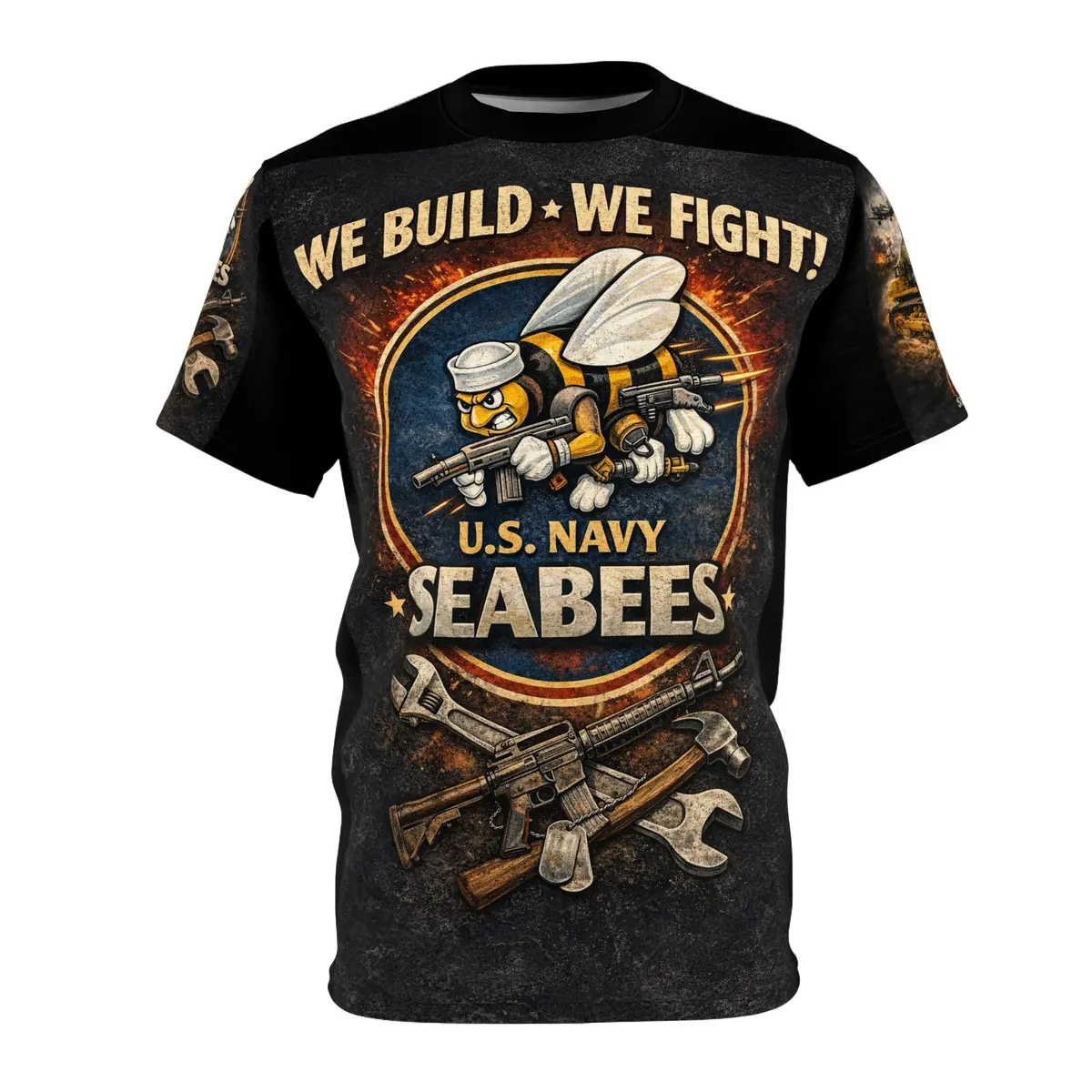 Us Navy Seabees Shirt | We Build We Fight | 1