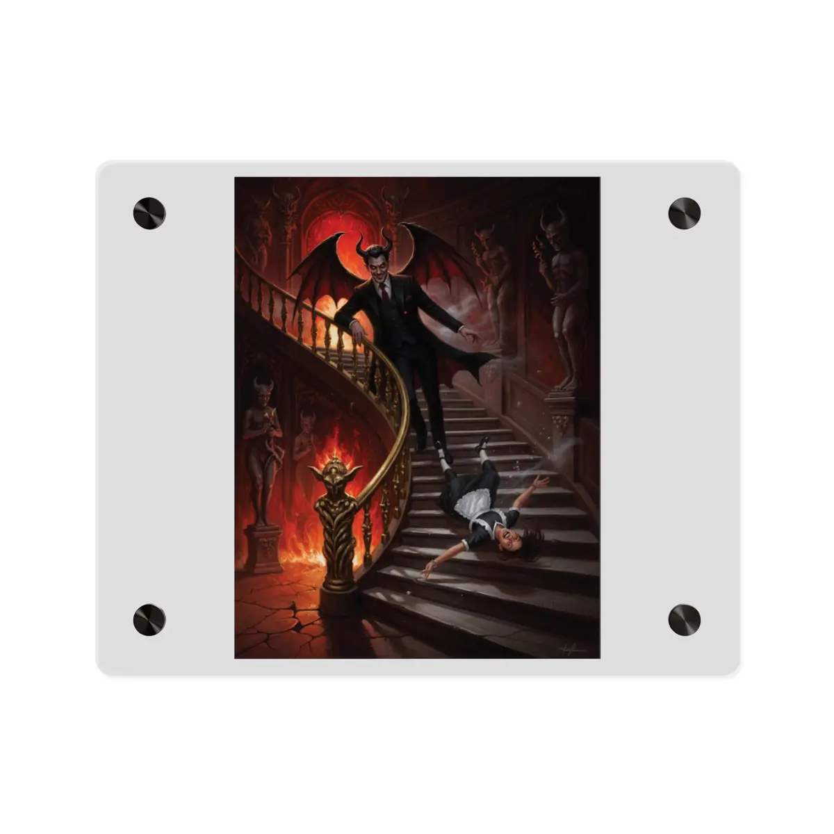 Acrylic Wall Art Panel - Devil And Maid 2